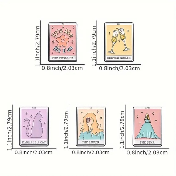 TAYLOR βTHE LOVERβ TAROT CARD PIN - TAYLOR PIN - Picture 3 of 10